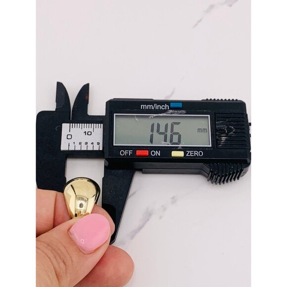 10k gold ring dome chunky polished design size 8 - Picture 3 of 5